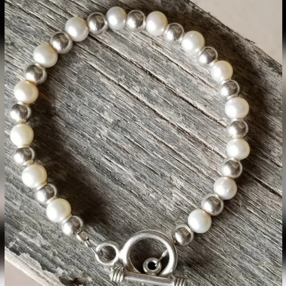 Silpada Sterling Silver & Pearl Bracelet - Picture 7 of 11